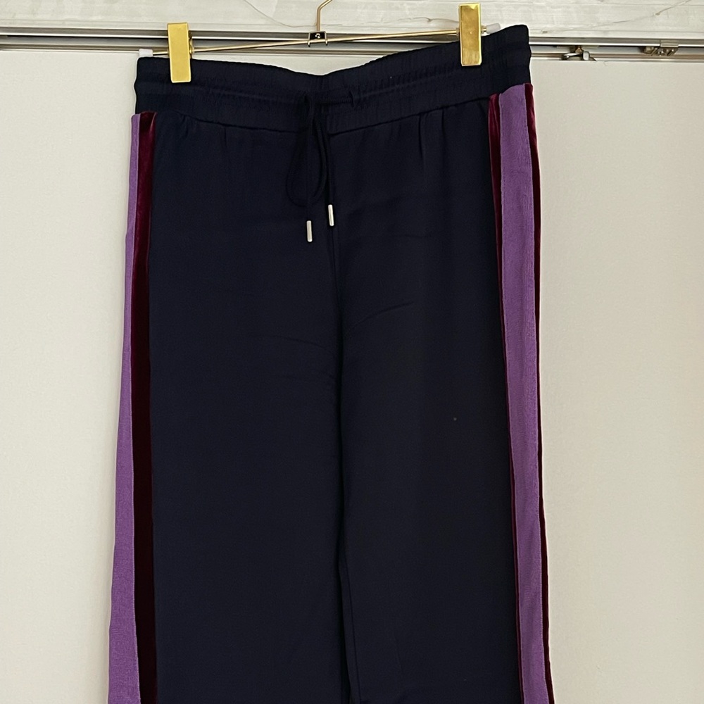 Sandro Paris Navy Stripe Jogger Pants - Size 36
